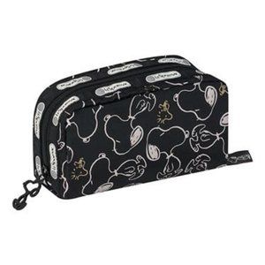 LeSportSac Rectangular Cosmetic Pouch - Snoopy Shuffle Black NWT
